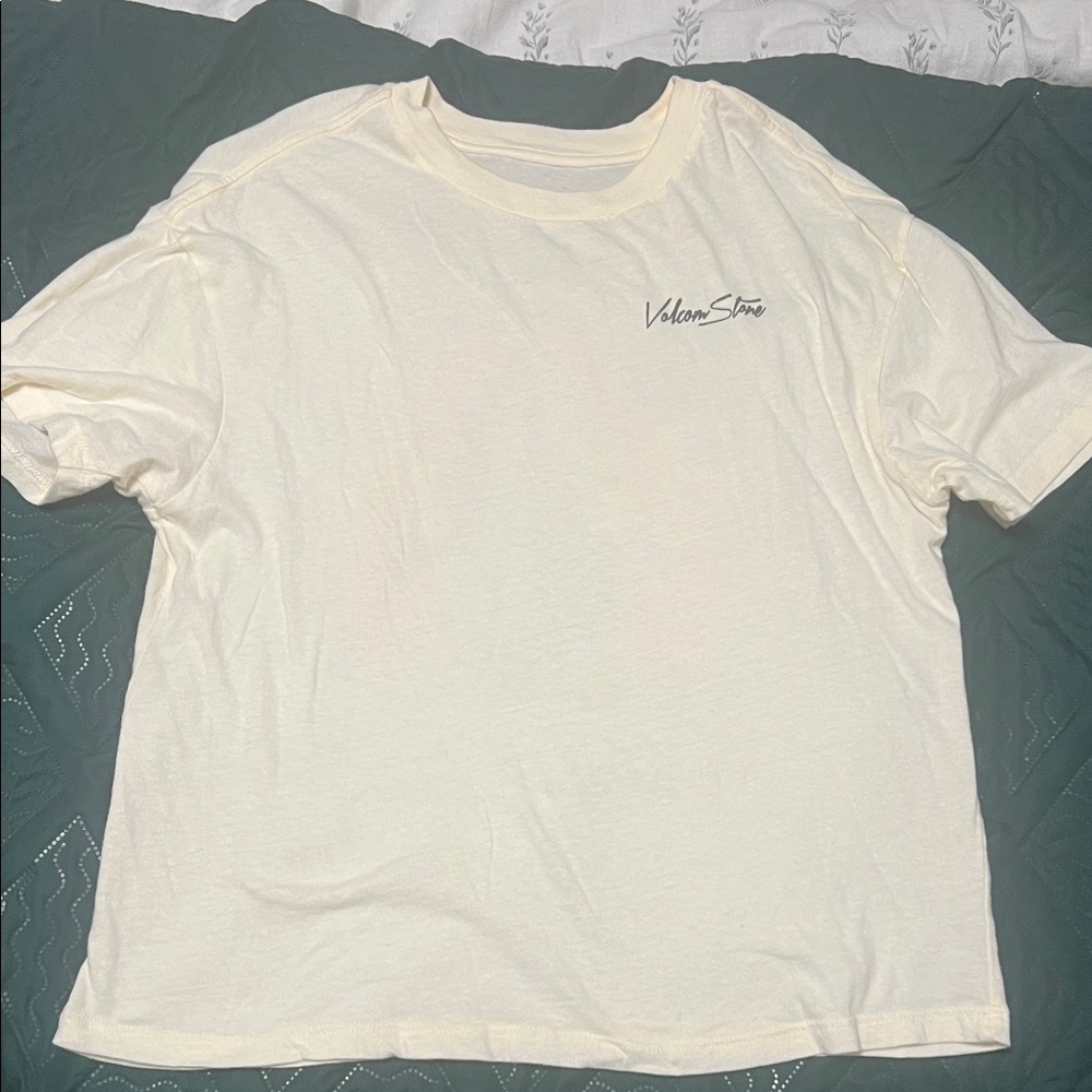 Volcom Womens Off-White Short Sleeve Tee